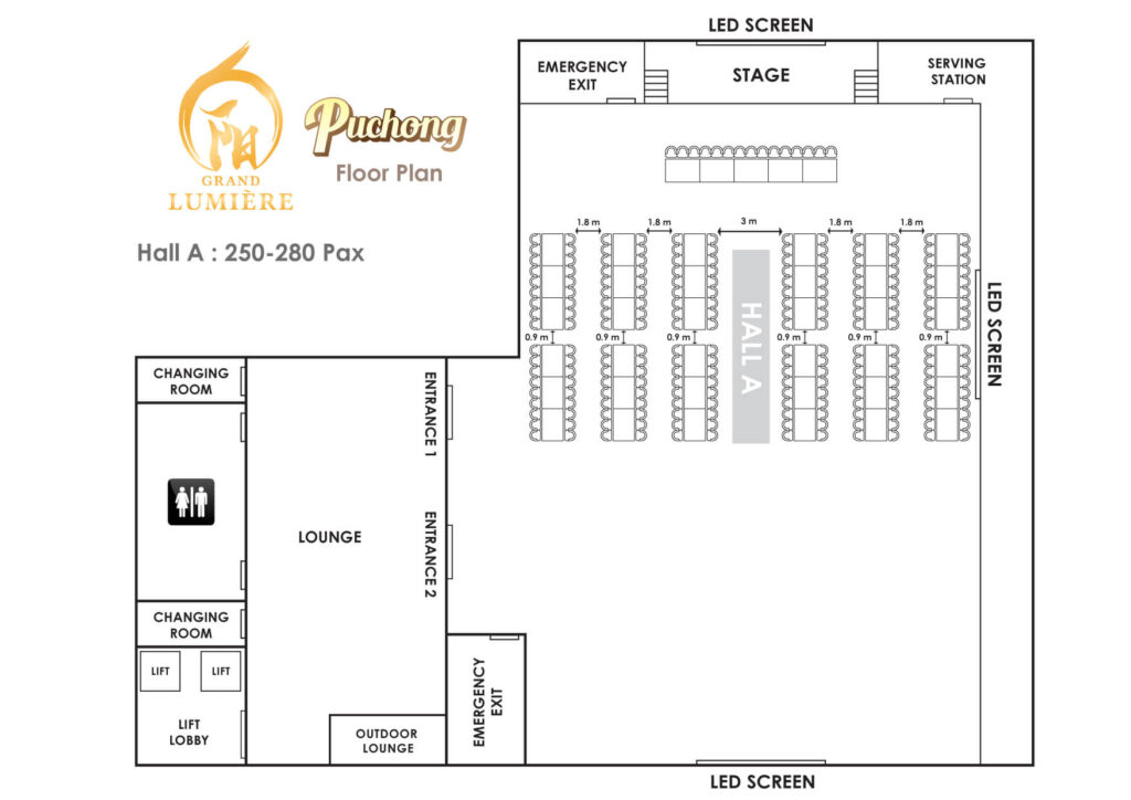 6. Lumiere Puchong Foor Plan 4F-01 Hall A 216 pax